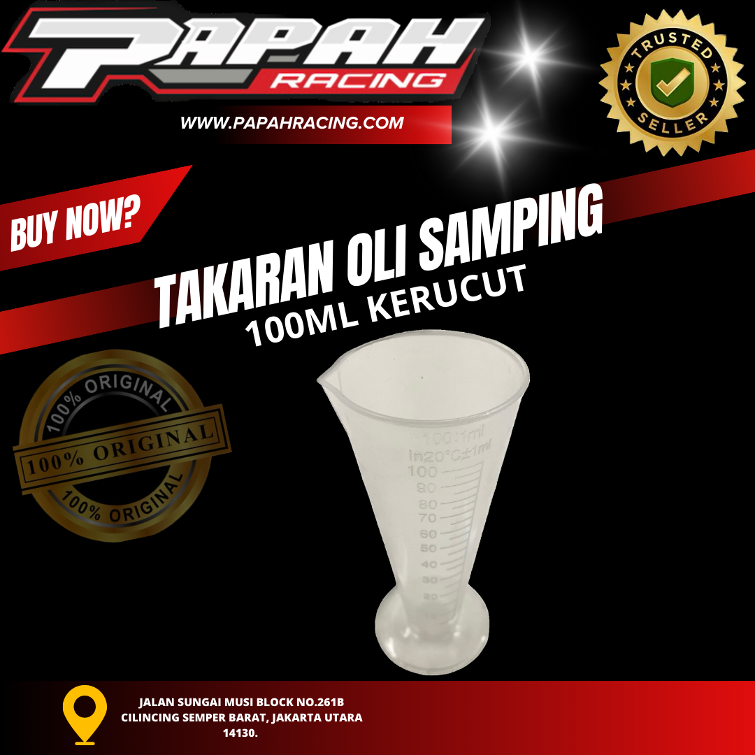TAKARAN OLI SAMPING 100ML KERUCUT